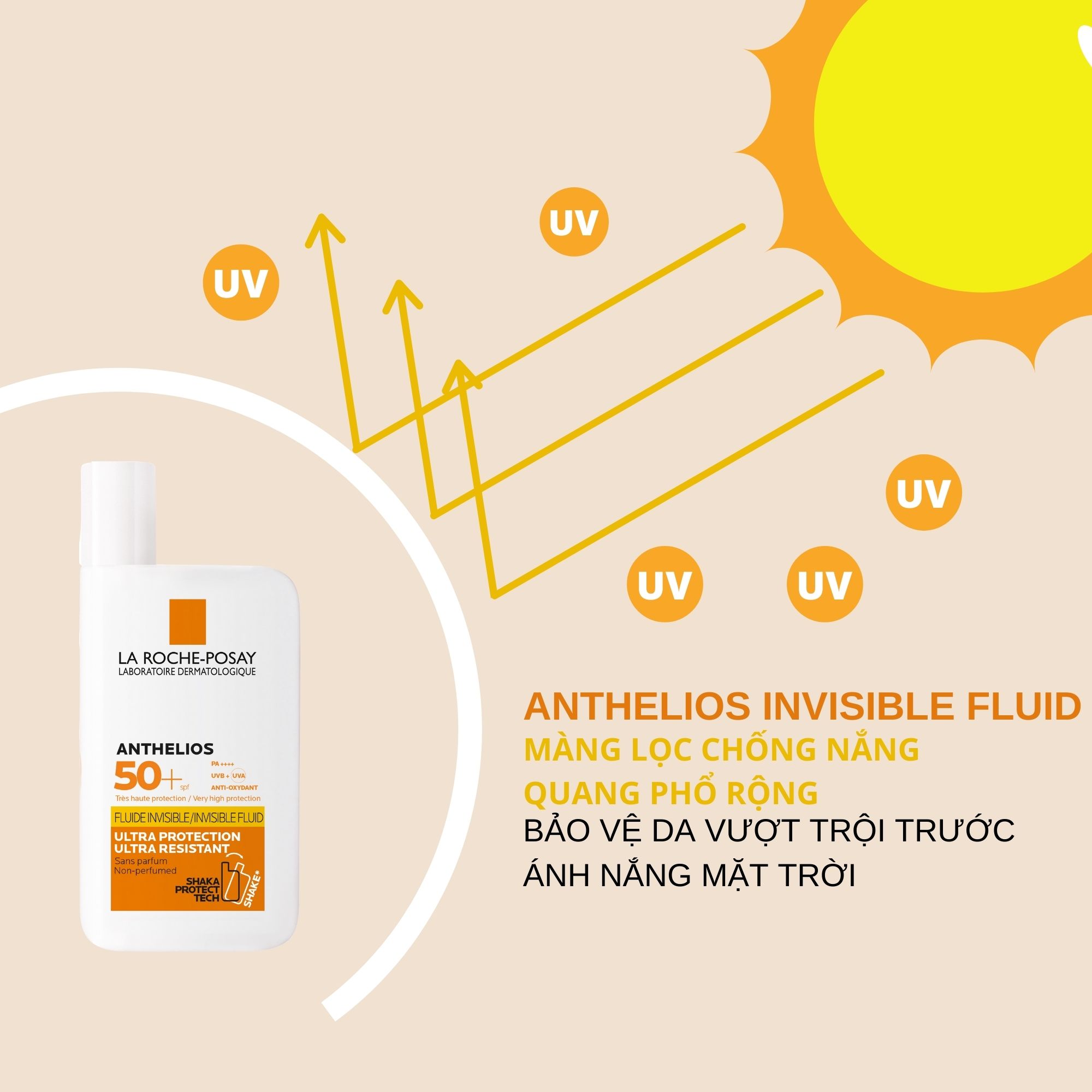 Sữa Chống Nắng La Roche-Posay Anthelios Invisible Fluid SPF50+ 50ml - An Beauty Shop