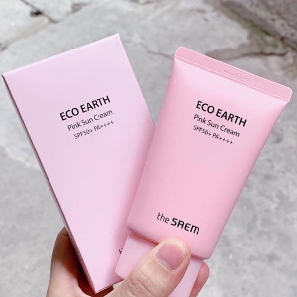  Kem Chống Nắng The Saem Eco Earth Pink Sun Base SPF50+ PA++++ 50g - An Beauty Shop